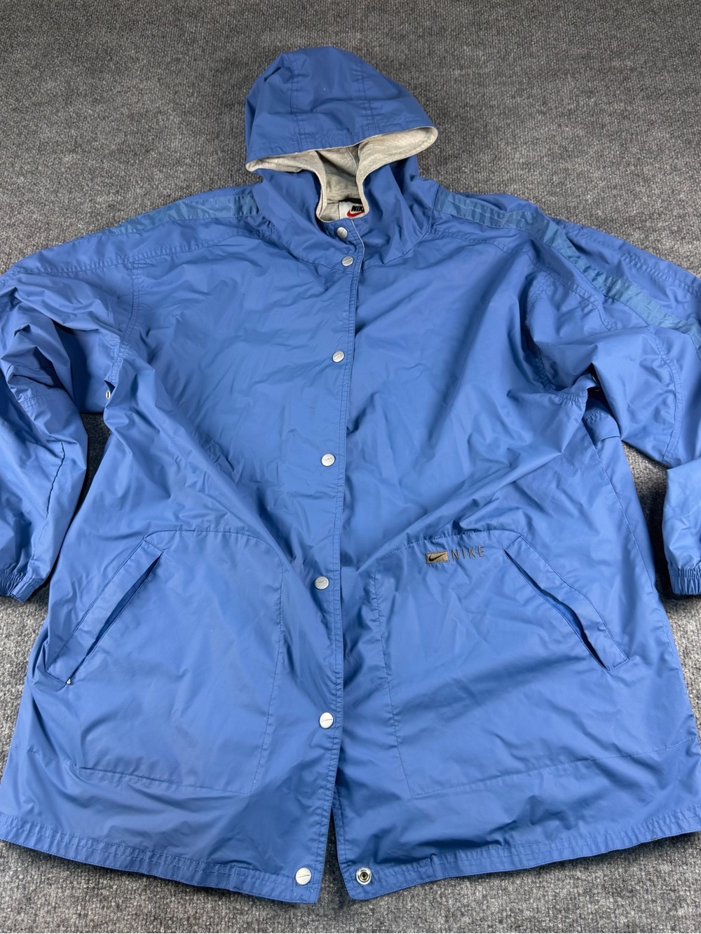 Vintage Nike Hooded Windbreaker Jacket Blue Men’s XL Oversized